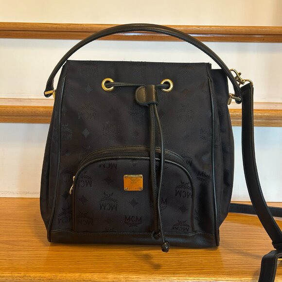 Authentic MCM Drawstring PVC Leather Bag Purse VERY GOOD CONDITION! - Picture 1 of 16